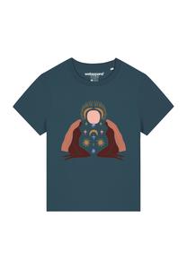 Футболка с принтом LOVE AND FLEX watapparel, бирюзовый