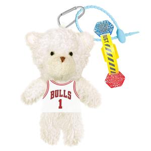 FULUOKANG Белый медведь играет в баскетбол плюшевый кулон высота 13см