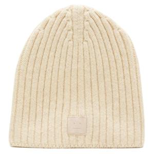 Вязаная шапка бини Acne Studios, бежевый