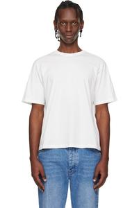 Studio Nicholson Белая бриковая футболка
