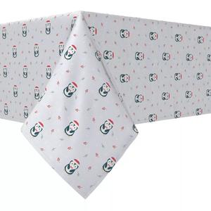 Прямоугольная скатерть, 100% хлопок, 52x120 дюймов, Рождественские пингвины