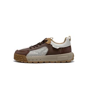 Мужские кроссовки для скейтбординга с противоскользящей амортизацией и низким верхом KANGLONG, Brown White