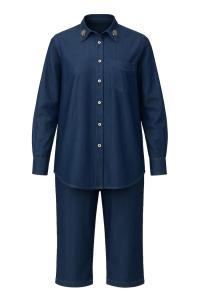 Брючный костюм MODAMIHRAM, темно-синий