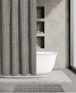 Занавеска для душа Cameron, 72 x 72 дюйма Oscar Oliver, gray