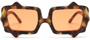 Модные винтажные прямоугольные женские солнцезащитные очки, популярные очки с леопардовым принтом зеленого цвета, трендовые мужские солнцезащитные очки UV400 756205 Melrose, Orange