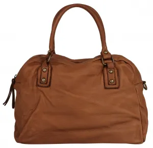 Шоппер Samantha Look, натуральная кожа, производство Италия, цвет Cognac