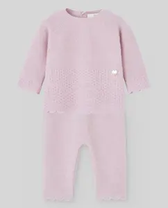 Комплект из шерсти и кашемира для младенцев коллекции Essentia PAZ Rodríguez, светло-розовый