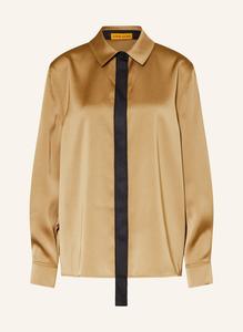 Атласная блузка-рубашка STINE GOYA, кэмел