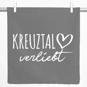 Декоративная наволочка Huuraa Kreuztal in love gift 40x40 см, серый стальной хлопок, украшение Kreuztal Hellweg Druckerei