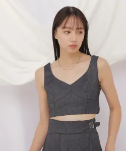 Бюстье, напоминающее джинсовую ткань Jill By Jill Stuart, цвет Indigo