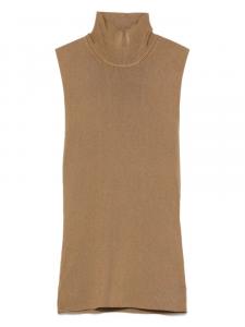 Топ с высоким воротом KHAITE, коричневый