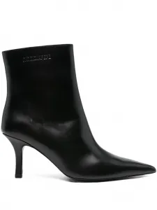 75-миллиметровые кожаные ботильоны Patrizia Pepe, черный