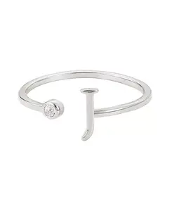 Серебряное регулируемое кольцо с фианитами Adornia, silver-j