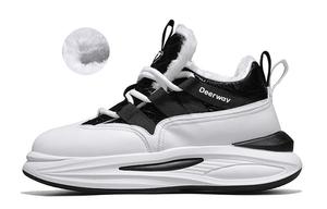 Антискользящие износостойкие высокие повседневные кроссовки DEERWAY, бело-синие