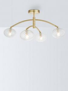 Bowe 4 Arm полупотолочный светильник John Lewis, Brushed Brass