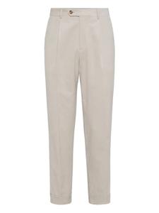 Плиссированные брюки строгого покроя Brunello Cucinelli, белый