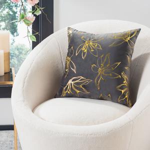 Подушка декоративная Safavieh Yari, 18x18 см, серый / золотой