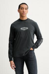 Хлопковый лонгслив Guess Originals, черный