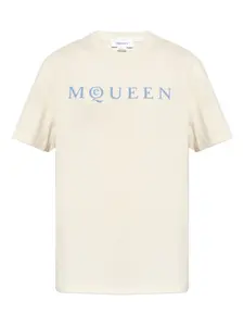 Футболка с принтом логотипа Alexander Mcqueen, нейтральный
