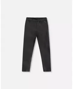 Блестящие эластичные легинсы из джерси для девочек черные Deux Par Deux