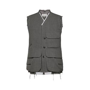 Куртка Maison Margiela Quilted Gilet, Grey Melange