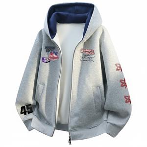 Толстовка Unisex Hooded Thickened Cardigan HUANQIU, heather серый