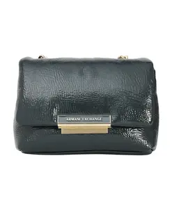 Зеленая сумка через плечо, гламурный стиль Armani Exchange, зеленый