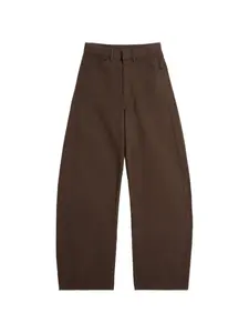 Джинсы с завышенной талией и изогнутыми штанинами Lemaire, коричневый