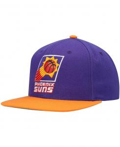 Мужская двухцветная бейсболка Snapback 2.0 фиолетового и оранжевого цветов Phoenix Suns Hardwood Classics Team Mitchell & Ness