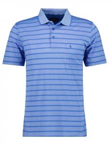Ragman Мягкая трикотажная футболка-поло в синюю полоску