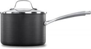 Calphalon Classic сотейник 3,3 л с крышкой, анодированная антипригарная посуда, технология AquaShield, для посудомоечной машины и духовки, черный