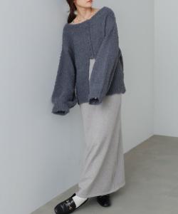 Кардиган, связанный в двух направлениях (спереди и сзади) + Трикотажное платье-комбинация