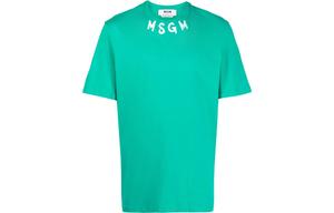 MSGM Футболка мужская зеленая