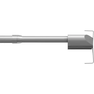 Карниз Ø 12 мм, выдвижной; наконечники; инструкция по монтажу. Монтаж на оконную раму, выдвижной, с зажимным креплением, без сверления Garesa, Chromfarben