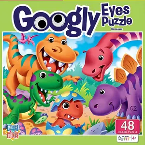 Шедевры: игрушечные глазки - пазл из 48 деталей с динозаврами для детей Masterpieces Puzzles, multicolor