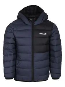 Пуховик с логотипом Timberland Kids, синий