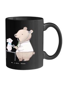Кружка для любителей животных-натуропатов, в форме сердца с надписью, черного цвета Mr. & Mrs. Panda