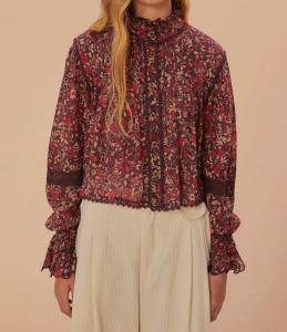 Блуза Chelsea Garden с длинными рукавами в фиолетовом цвете FARM Rio