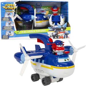 Super Wings, полицейская патрульная машина 2 в 1 и реактивный самолет