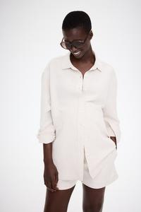 Шорты для мамы из льняной смеси H&M, бежевый