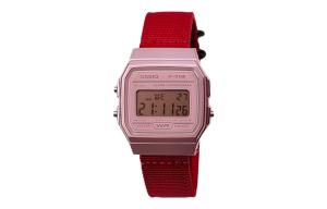 CASIO Часы Retrofit Series Quartz Movement Nylon Strap Watch Men's Watch Pink Watch Dial
