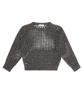 Свитер из смеси шерсти и кашемира Brunello Cucinelli, серый