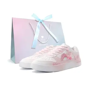 Понтонные лодки амортизация легкие дышащие лоу-топ скейтборд обувь унисекс pink white LINING, розовый