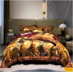 YIZUFU Роскошный комплект постельного белья из египетского хлопка с жаккардовым узором и вышивкой