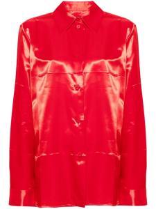 Jil Sander рубашка в диагональную полоску, красный