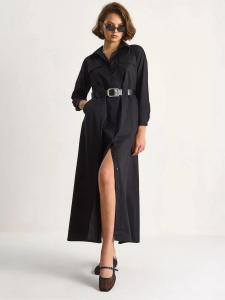 Bianco Lucci Платье-рубашка в черном цвете