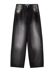 Джинсы свободного кроя Bershka, Black Denim