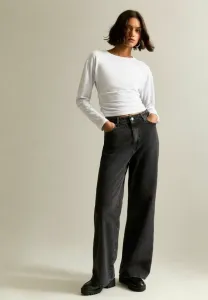 Выстиранные адале с высокой талией и широкими штанинами New Look, Black