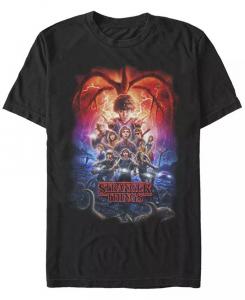 Футболка с коротким рукавом для мужчин с постером группы Demogorgan Stranger Things Fifth Sun, черный