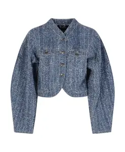 Джинсовая куртка с круглыми рукавами Rotate Birger Christensen, синий